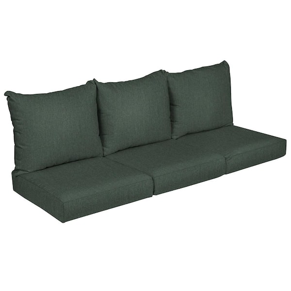 SORRA HOME 22.5 in. x 22.5 in. x 5 in. (6-Piece) Deep Seating Outdoor Couch Cushion in Sunbrella Cast Ivy