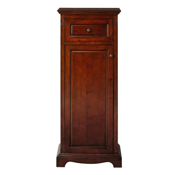 Home Decorators Collection Marseille 49 in. H x 20 in. W Linen Storage Cabinet in Chestnut