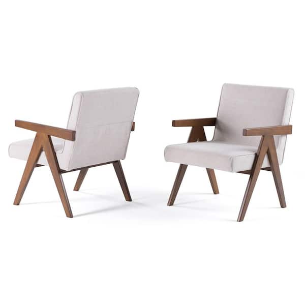 Modrest Joseline Modern Beige Fabric Arm Chair
