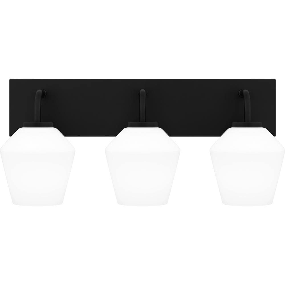 Nielson 21.25 in. 3 Light Matte Black Vanity Light price history on PriceWatchPro
