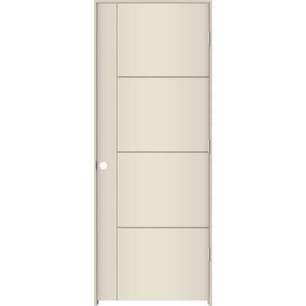 JELD-WEN 28 in. x 80 in. Left-Hand Solid Core Primed Composite Single Prehung Interior Door