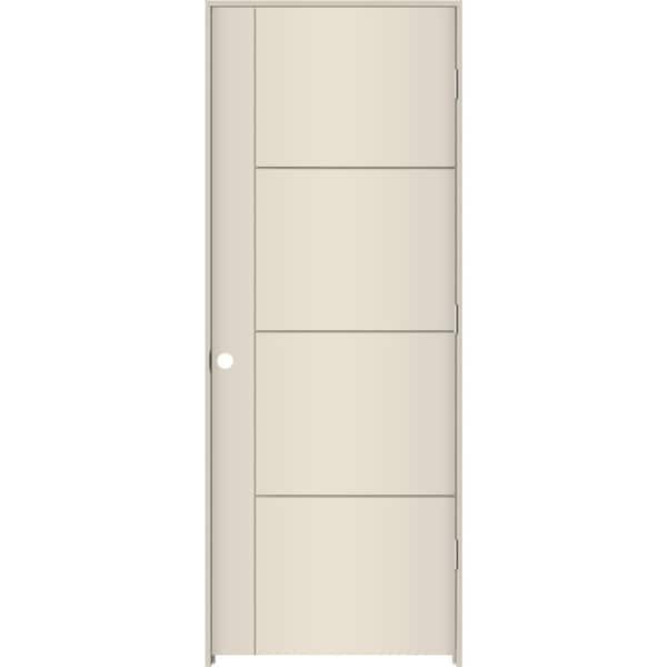 JELD-WEN 32 in. x 80 in. Left-Hand Solid Core Primed Composite Single Prehung Interior Door
