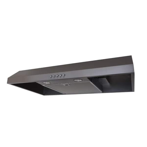 Vissani Caprelo 30 in. 320 CFM Convertible Under Cabinet Range Hood in  Stainless Steel with LED Lighting and Charcoal Filter QR254S - The Home  Depot