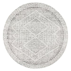 Mozaik Tribal Light Gray 8 ft. Round Area Rug