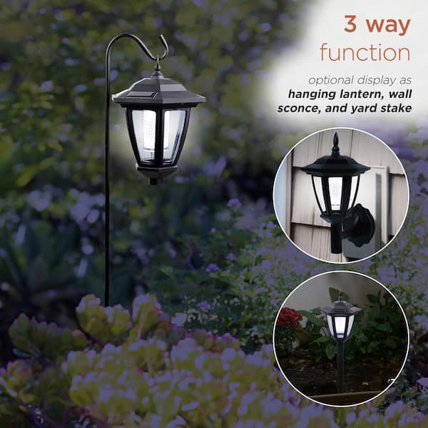 Solar Powered Garden Lights Warm White LED Fence Shed Wall Door Light 