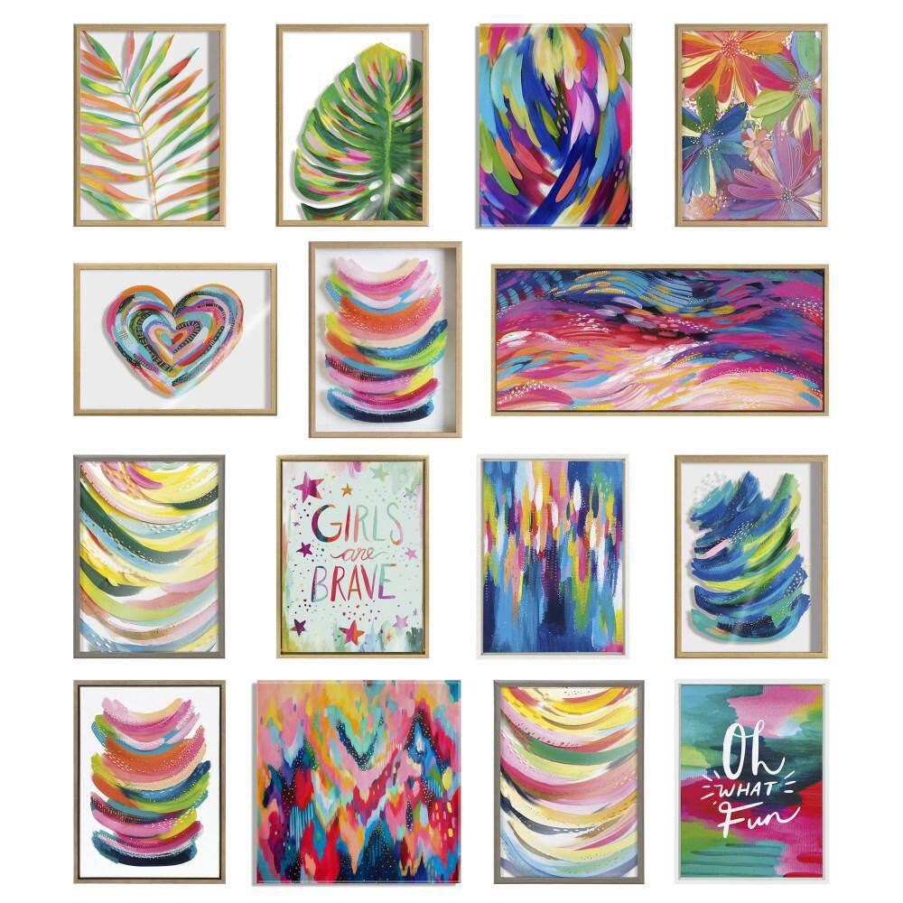 Sylvie Abstract Multicolor Brush Strokes Canvas Wall Art