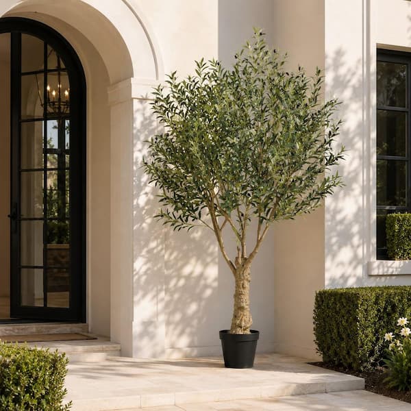 DR.Planzen 7ft.Artificial Olive Tree Indoor/Outdoor, Faux Plant