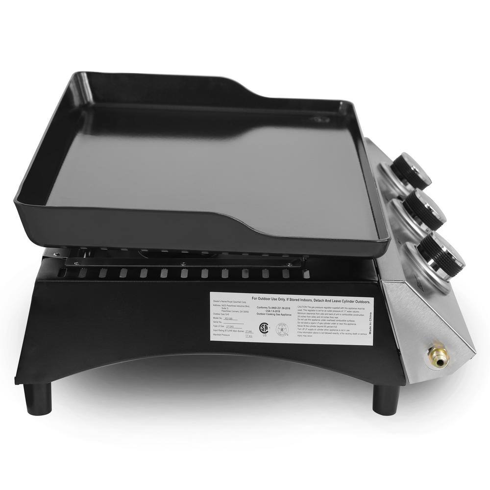 Portable 3-Burner Built-in Propane Gas Grill in Stainless Steel - 1