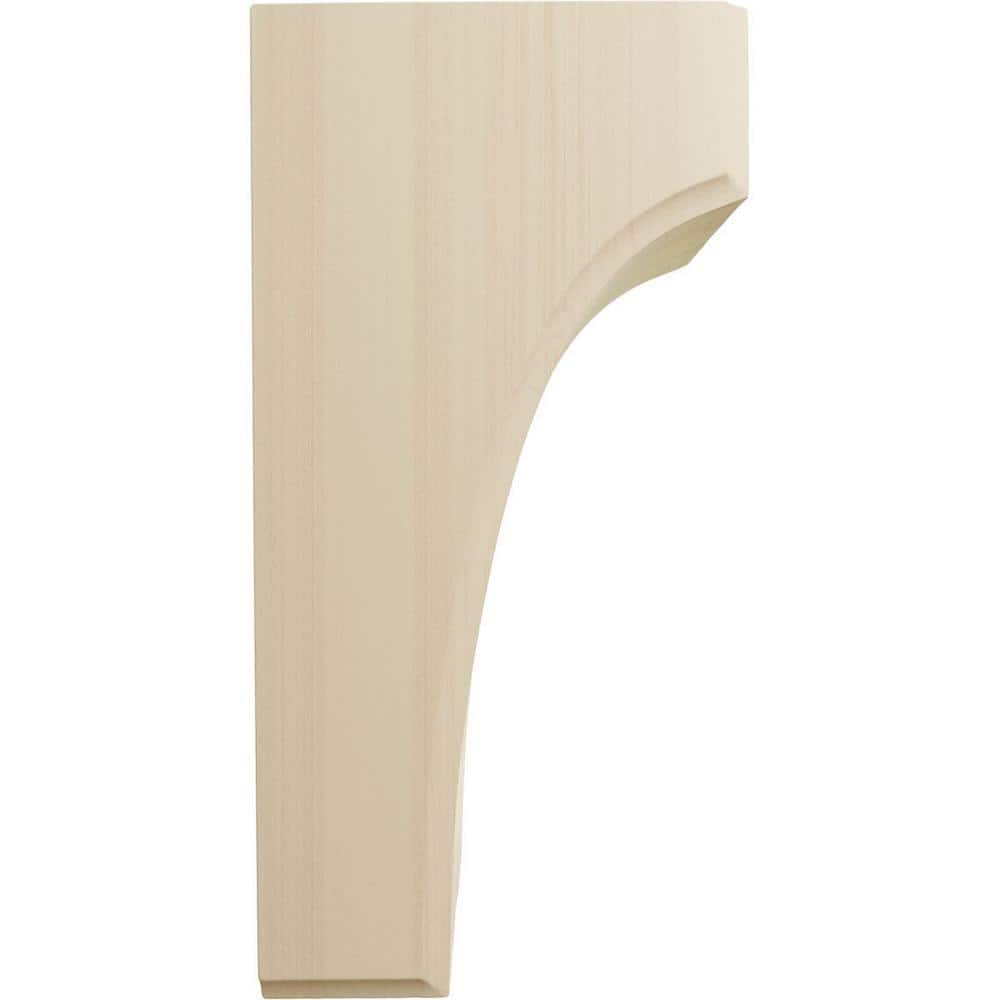 Unfinished Rubberwood Clarksville Corbel 3.5"W x 4"D x 8"H