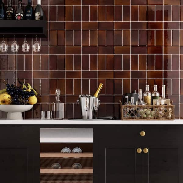 Viva Espresso 3 in. x 6 in. Ceramic Wall Tile (4.16 sq. ft. /Case)