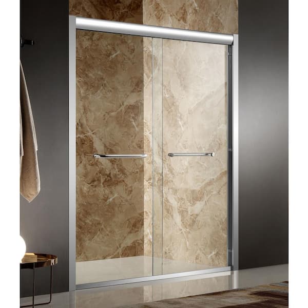 ANZZI Pharaoh 60 in. x 72 in. Framed Sliding Shower Door in Polished Chrome with Handle