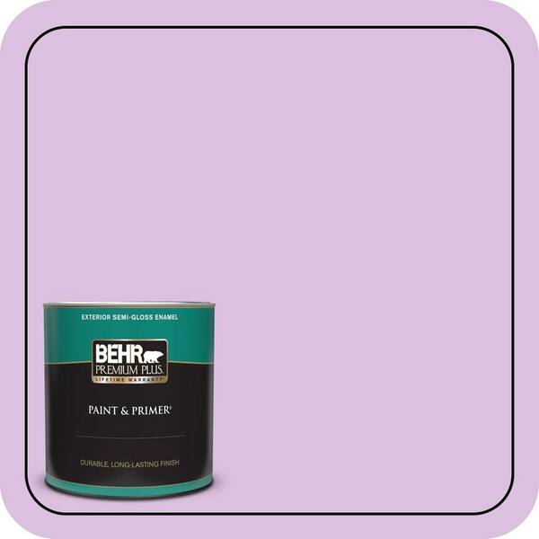 BEHR PREMIUM PLUS 1 qt. #P100-3 Epiphany Semi-Gloss Enamel Exterior Paint & Primer