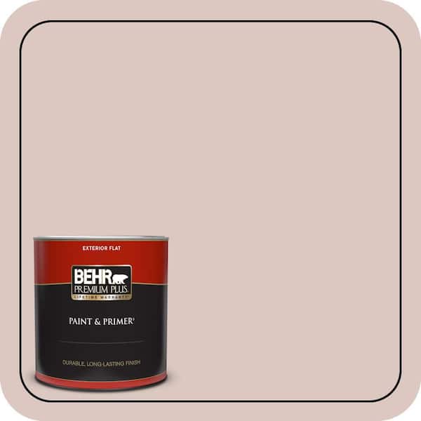 BEHR PREMIUM PLUS 1 qt. #N160-2 Malted Flat Exterior Paint & Primer
