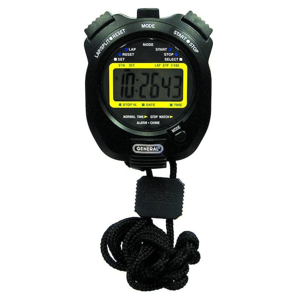General Tools Sport Timer, Stopwatch with Clock