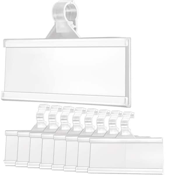 Unbranded Plastic Wire Shelf Label Holders Reusable with Locks for Retail Supermarket Display 100 Pieces 3 in. x 1.4 in.