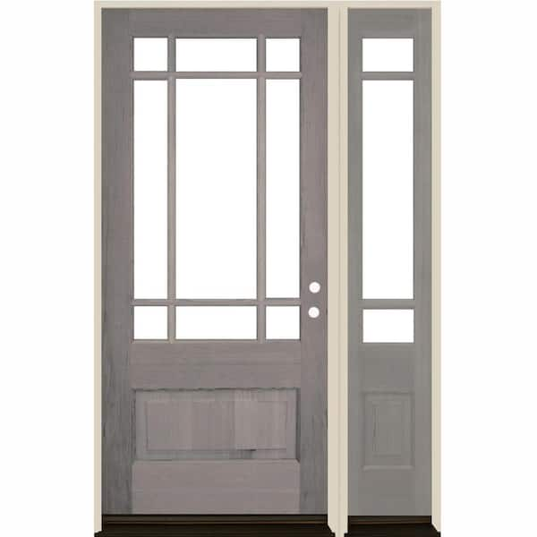 Krosswood Doors 50 in. x 80 in. Contemporary LH 3/4 Lite Clear Glass ...