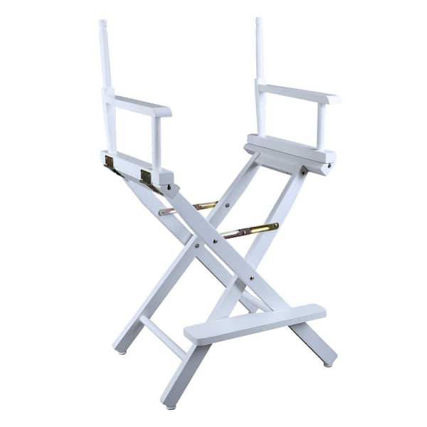 Casual Home 24 in. Director's Chair White Solid Wood Frame