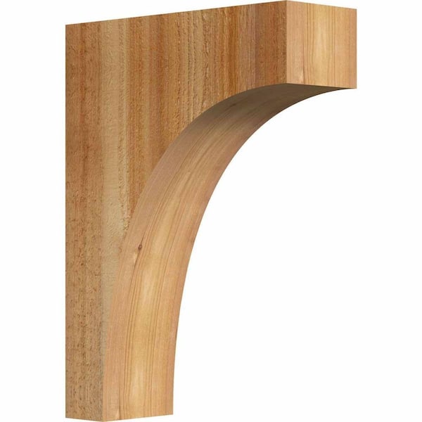 Ekena Millwork 4 in. x 12 in. x 16 in. Western Red Cedar Huntington Rough Sawn Corbel