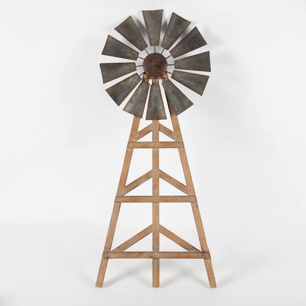 LuxenHome Wind Mill Plaque Metal Work