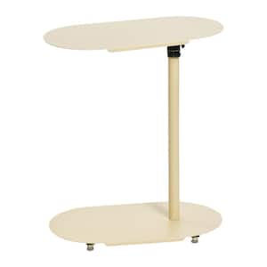 Beige Steel Adjustable C Table