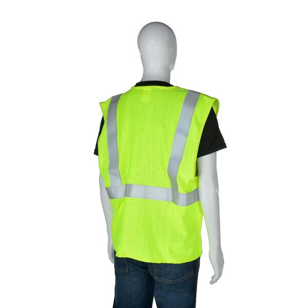 GloWear 8356FRHL Class 3 FR Hook and Loop Safety Vest with Sleeves, Modacrylic. 2XL/3XL, Lime, Ships in 1-3 Business Days