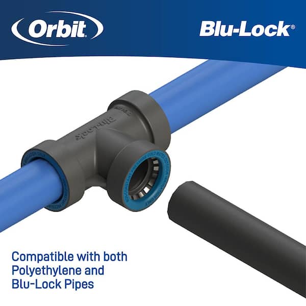 Orbit 1/2 in. Blu-Lock 3X x Barb Adapter 31900H - The Home Depot