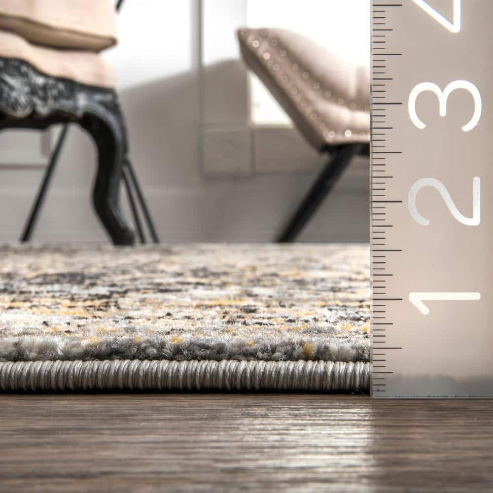Vintage Medallion Gold 38" Rectangular Synthetic Area Rug