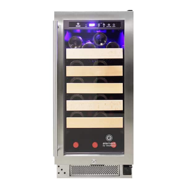 Vinotemp 15 In 25 Bottle Single Zone Wine Cooler El 33wcst The Home Depot