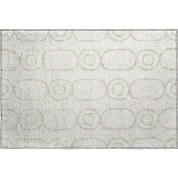 Mayfield Premium Machine Washable Abstract AMF2344 Ivory 2 ft. x 3 ft. Accent Rug