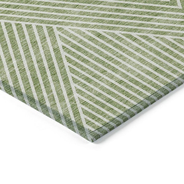 Chantille Machine Washable Indoor/Outdoor Abstract ACN937 Aloe 5 ft. x 7 ft. 6 in. Area Rug