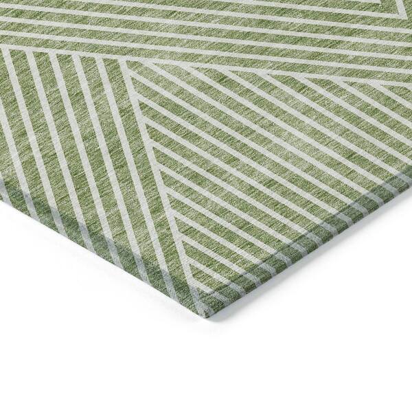 Chantille Machine Washable Indoor/Outdoor Abstract ACN937 Aloe 8 ft. x 10 ft. Area Rug