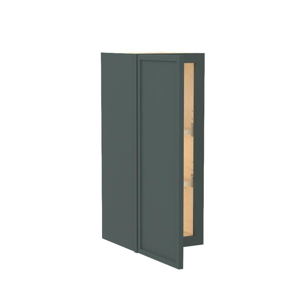 Franklin 12 in. W x 12 in. D x 30 in. H Assembled Plywood Wall Kitchen Cabinet in Verdant Green with Soft Close