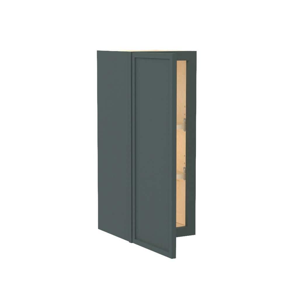 Franklin 15 in. W x 12 in. D x 30 in. H Assembled Plywood Wall Kitchen Cabinet in Verdant Green with Soft Close price history on PriceWatchPro