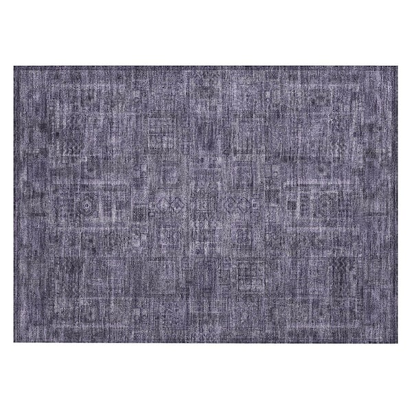 Chantille Machine Washable Indoor/Outdoor Abstract ACN2805 Eggplant 3 ft. x 4 ft. Area Rug