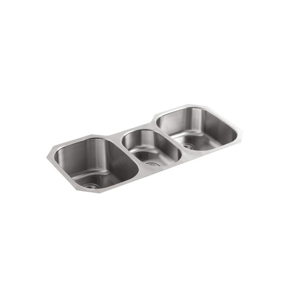 Stainless Steel Triple Bowl Drop-In Kitchen Sink