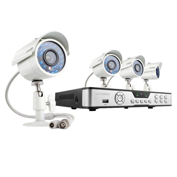 Zmodo 4-Channel 960H DVR Security System with (4) 700TVL IR Cameras