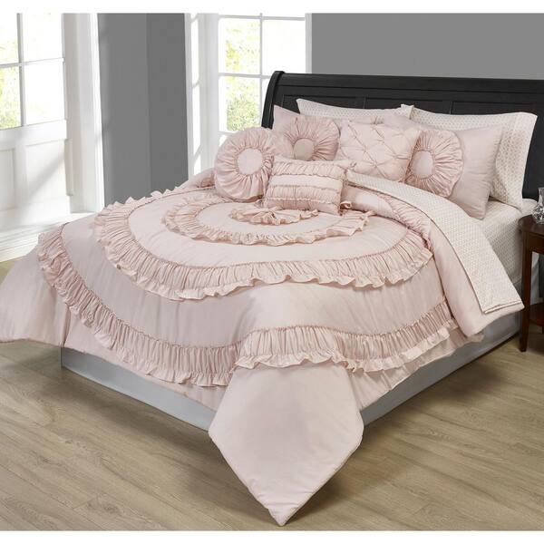 Morgan Home Mhf 10-Piece Pink King Comforter Set