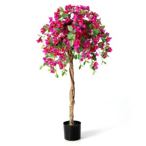 4 .5 ft. Artificial Tree Other Azalea Artificial Tree with Plastic Pot for Indoor and Outdoor