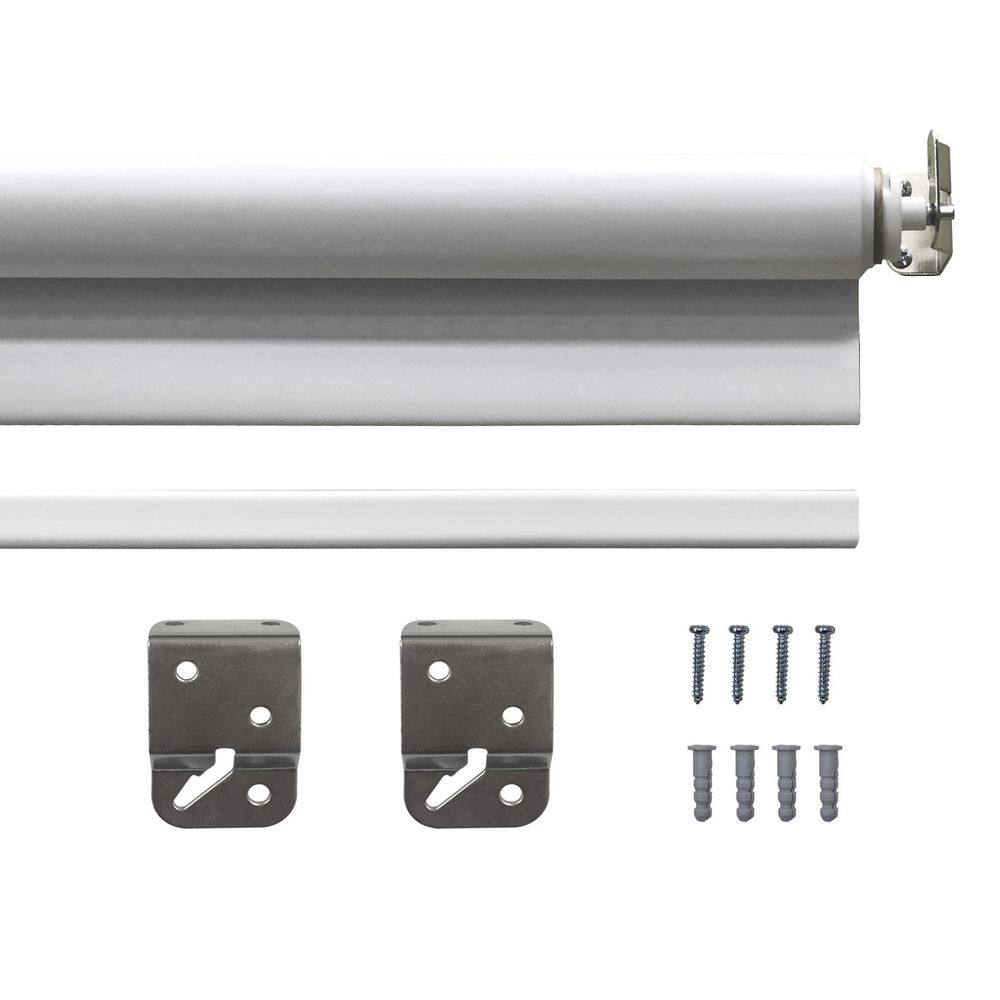 White Vinyl Cordless Room Darkening Roller Shade 30" x 72"