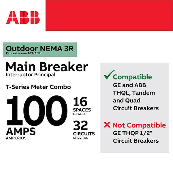 Outdoor 100 Amp 16-Space 32-Circuit Main Brkr Ring Semi Flush Mt Overhead/Undergrnd Mtr Sockt Load Center (TSMQ1610CFCU)