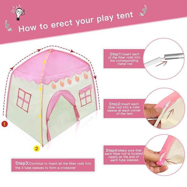 Fairy Tale Kids Teepee Children Playhouse Indoor & Outdoor FURNIFE Princess Castle,Play Tent for Kids Gift Toys for Girls Boys 