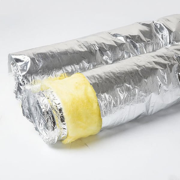 Wellco 9 in. x 25 ft. Fire-Rated Flexible Aluminum Duct for HVAC High Temp Resistant and Easy Install