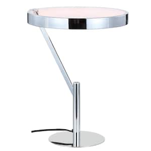 Owen 18 in. Integrated LED Metal Table Lamp, Chrome