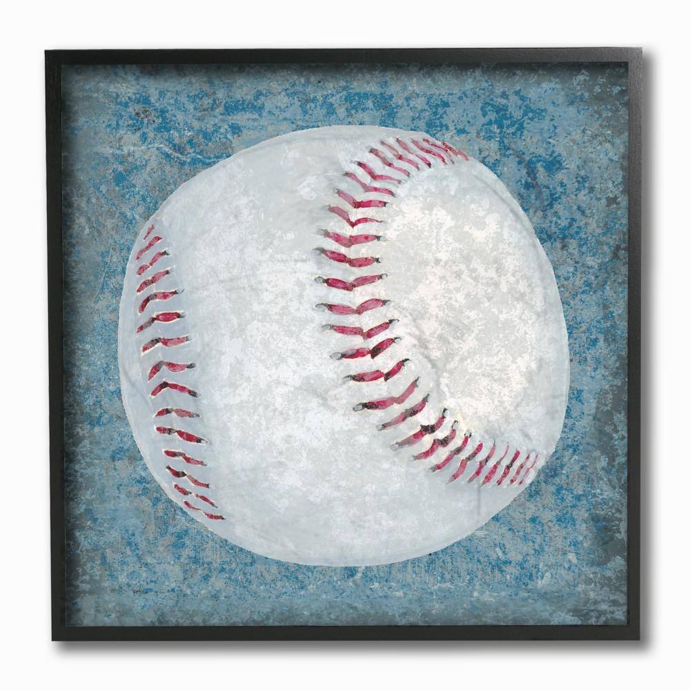 12 in. x 12 in. Grunge Sports Equipment Baseball by Studio W Printed F