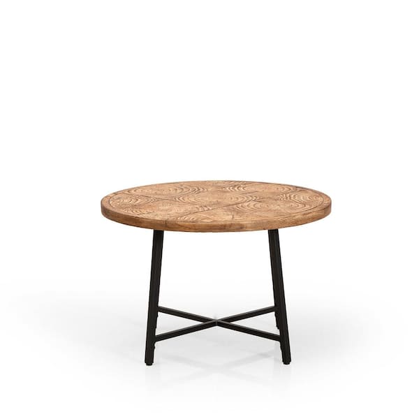 Unbranded 28 in. Round MDF Wood Outdoor Coffee Table