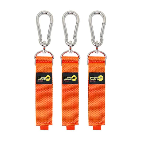 Wrap-It Storage 18 in. x 1.5 in. Blaze Orange Hook and Loop