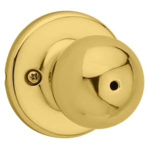 Brass Polo Polished Bed/Bath Door Knob with Microban Antimicrobial Technology