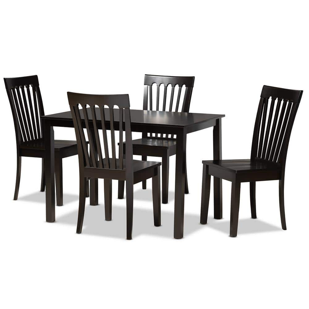Erion 5-Piece Dark Brown Dining Set price history on PriceWatchPro