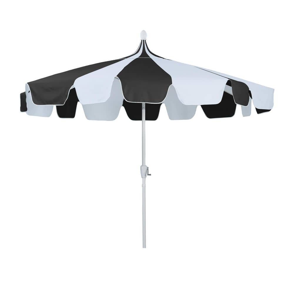 10 ft. Euro Pagoda Tilt for Shade Patio Umbrella in Black with Dual Iron Poles and Fiberglass Ribs price history on PriceWatchPro