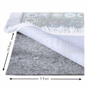 8 ft. x 10 ft. TPO Coated Felt Non-Slip Rug Pad - 0.25" Thick - For Hardwood Floors and More